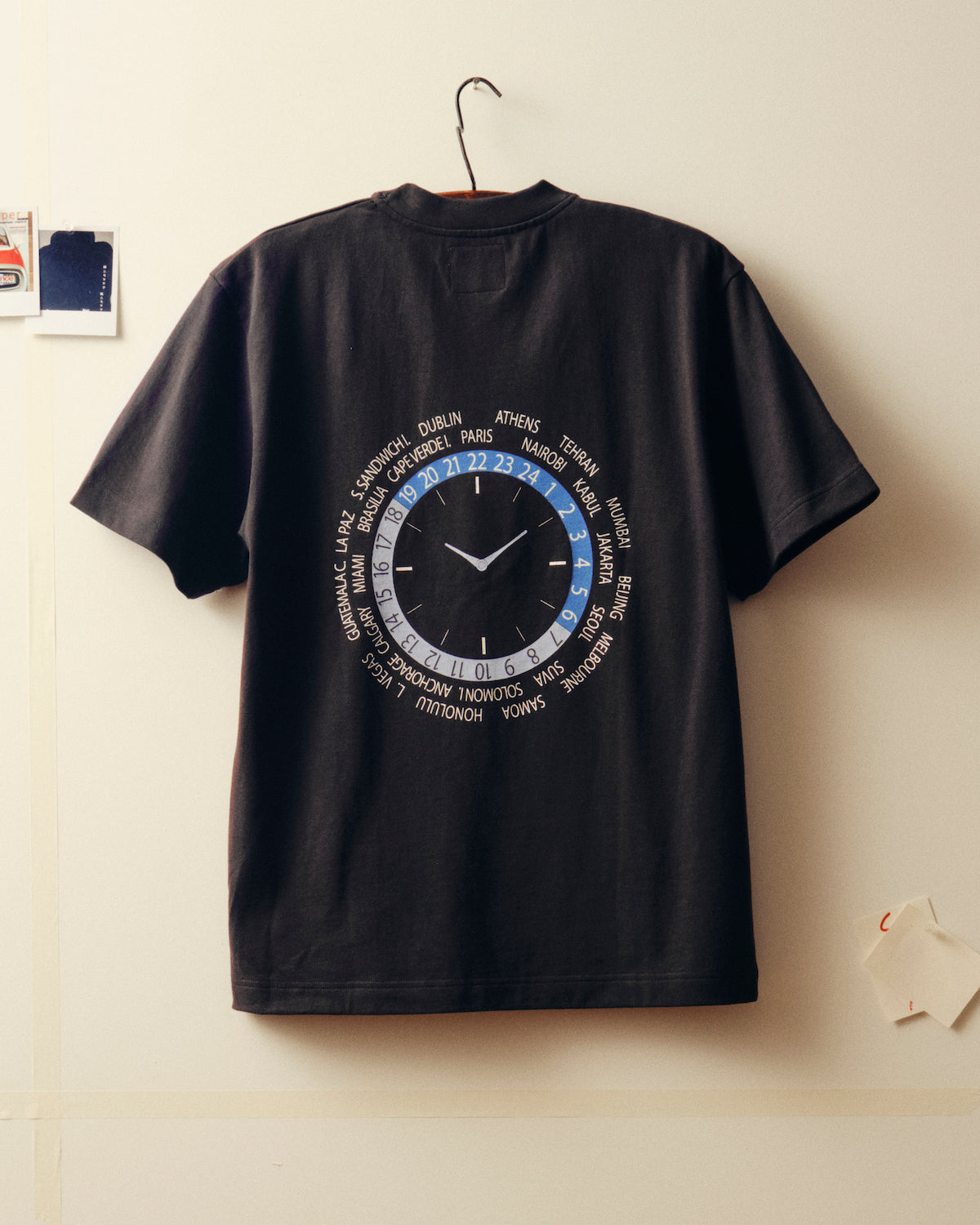 Verlan⎜World Clock t-shirt - Black