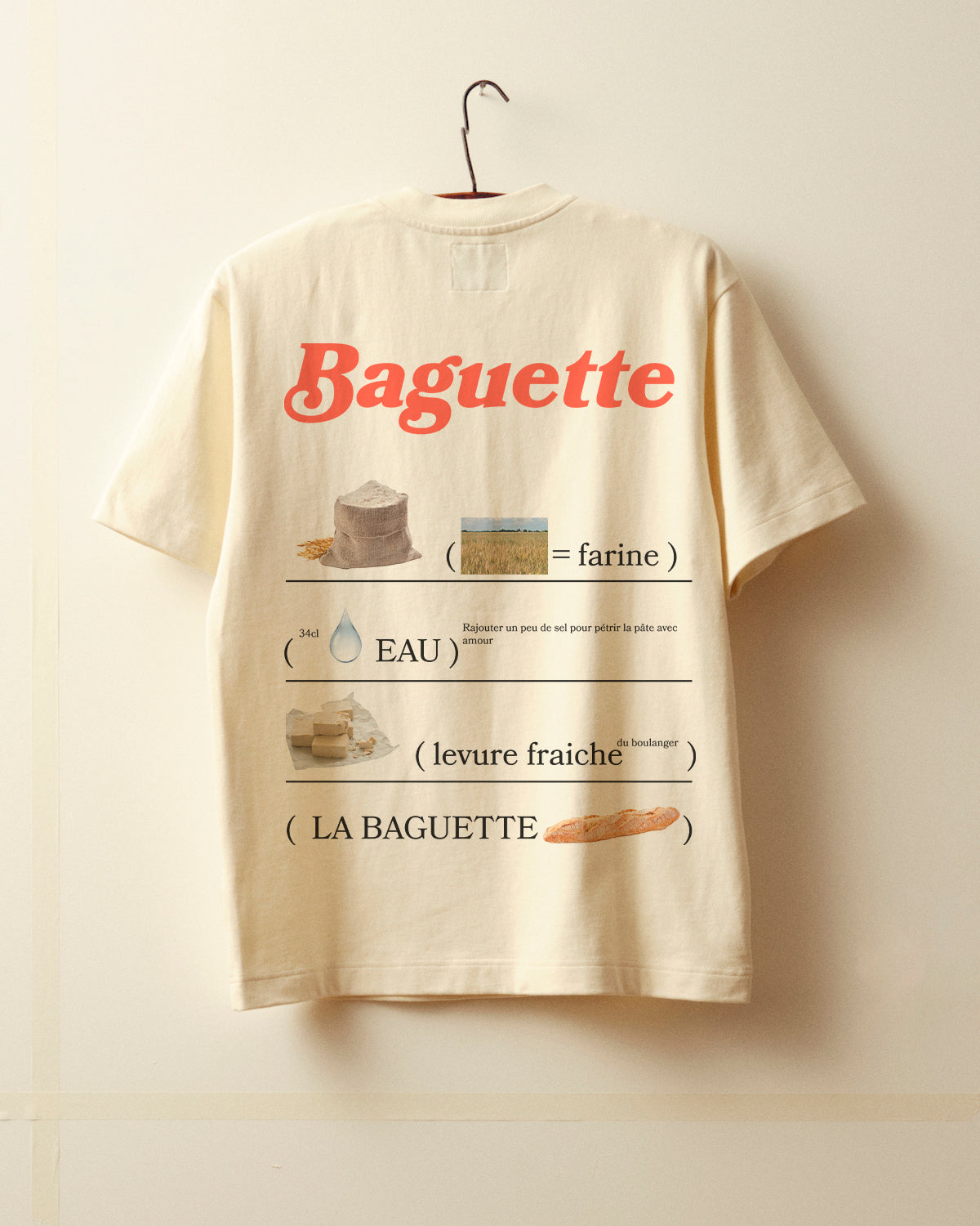 T-shirt Baguette - Blanc cassé