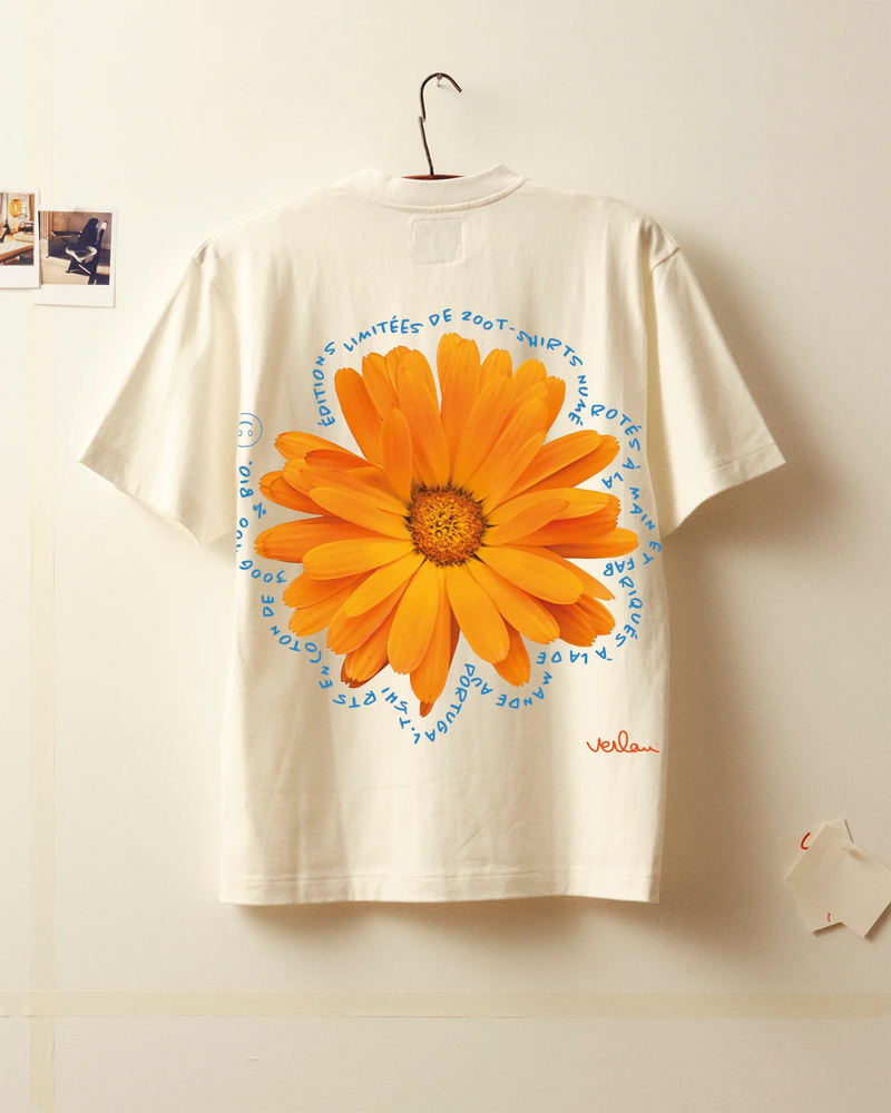 Verlan Flower Power t shirt Ecru