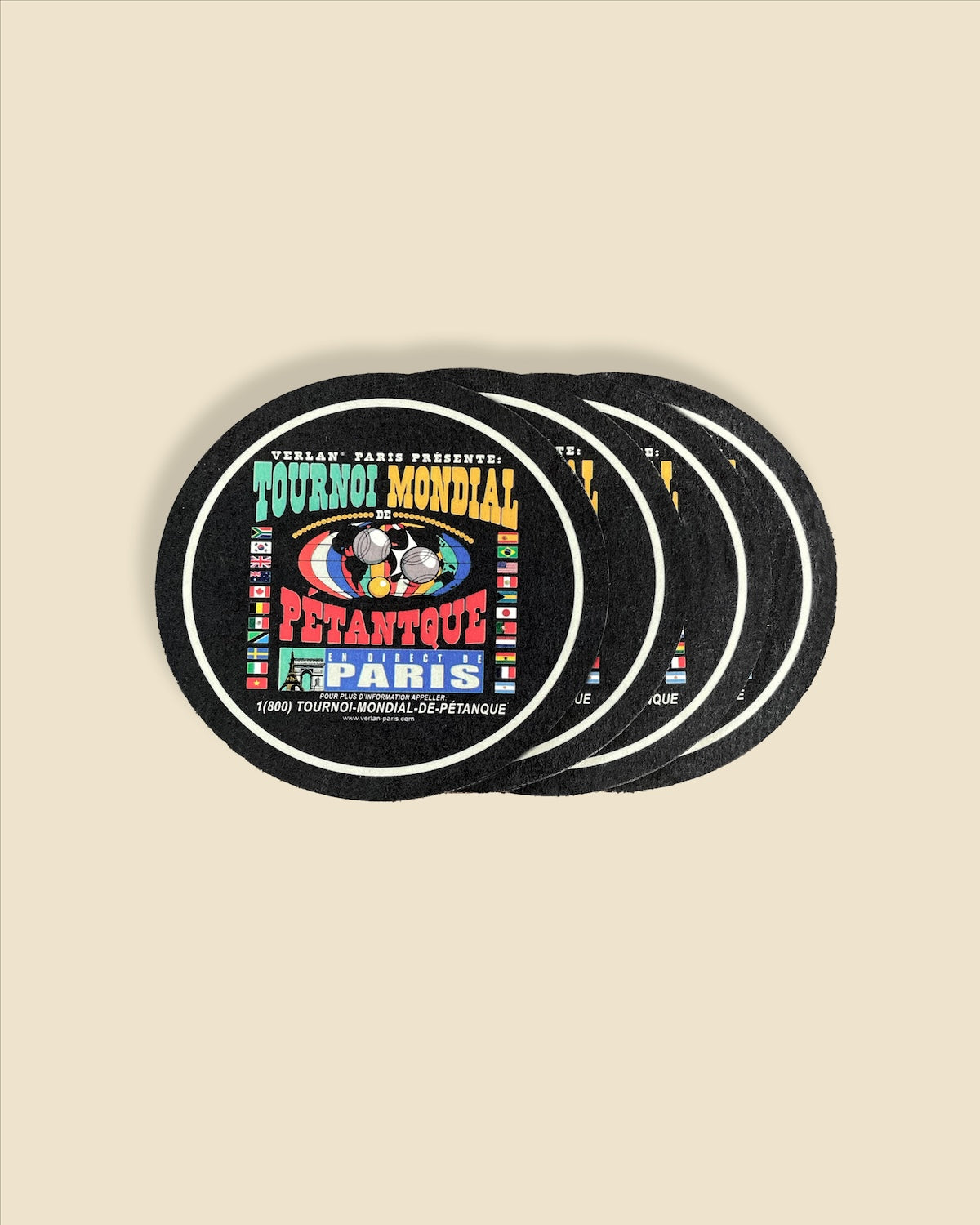 Pétanque coasters