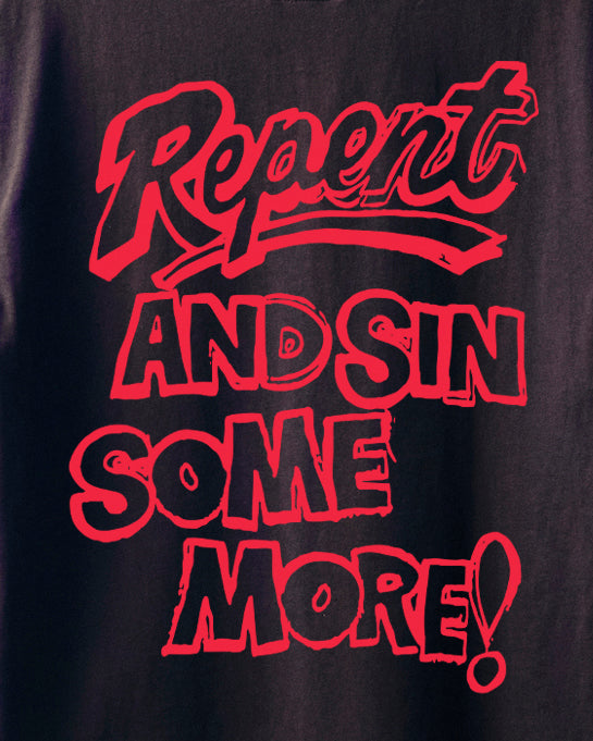 Repent tee - Faded-black