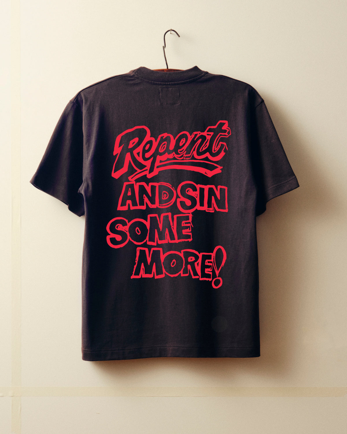 Repent tee - Faded-black